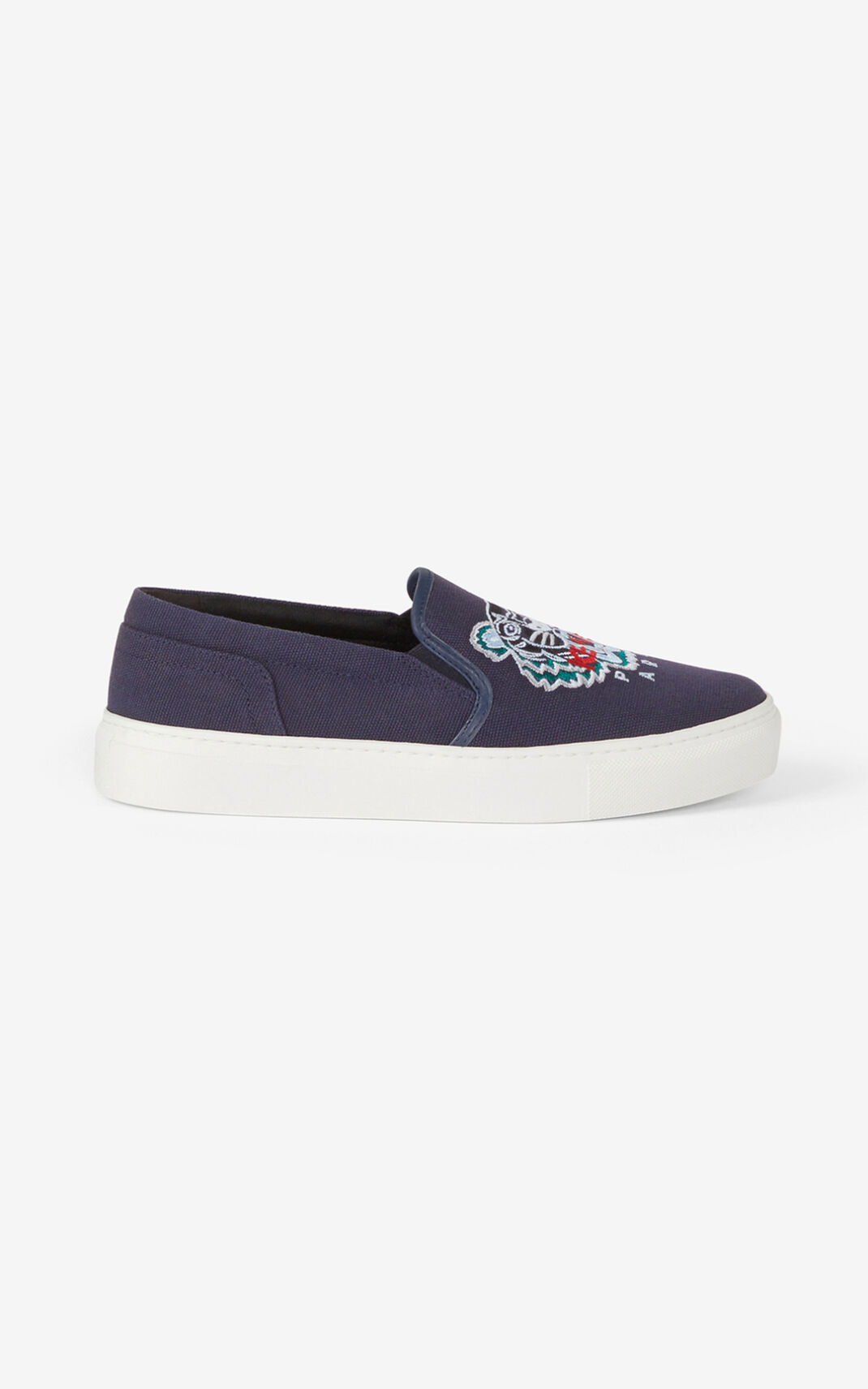 Kenzo K Skate Tiger slip on Spor Ayakkabı Bayan Lacivert Mavi | 1075-CKFTP